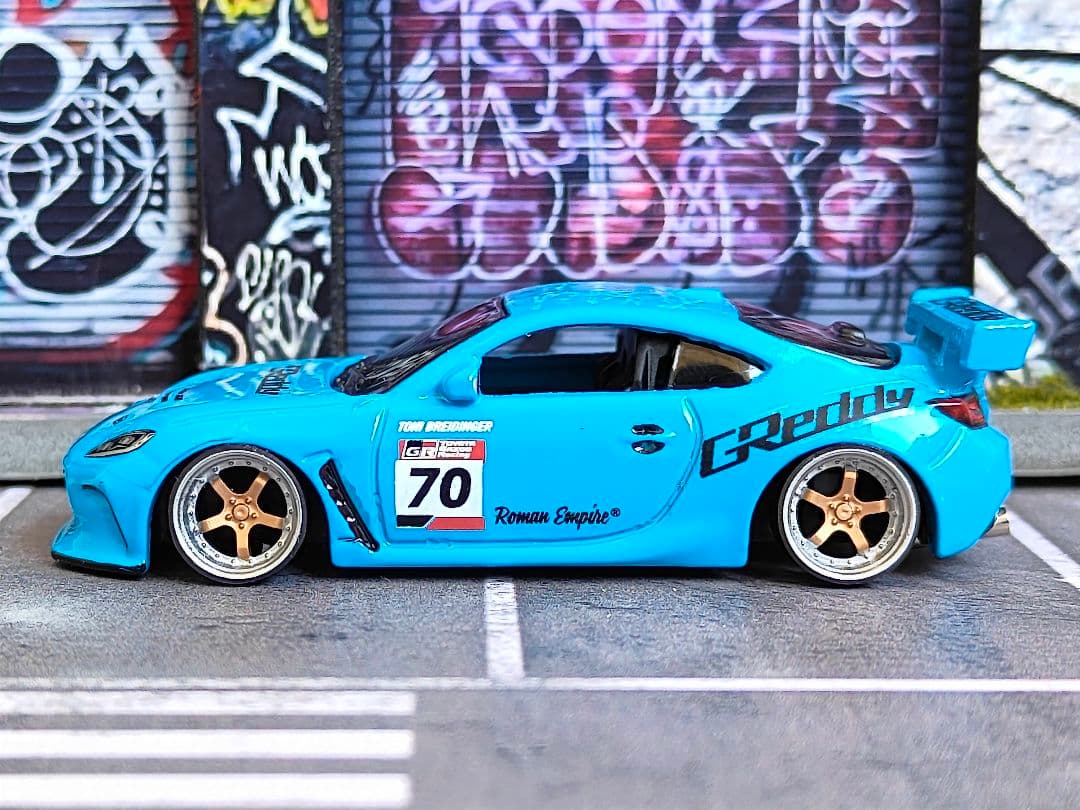 ホットウィールカスタム トヨタ GR86 ドリ車☆自作☆深リム☆トミカ