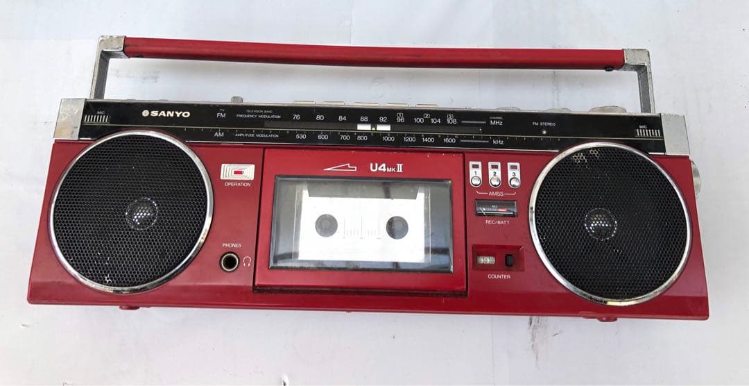 SANYO MR-U4MK2 赤 ラジカセ 昭和レトロ動作訳あり(D193) - メルカリ