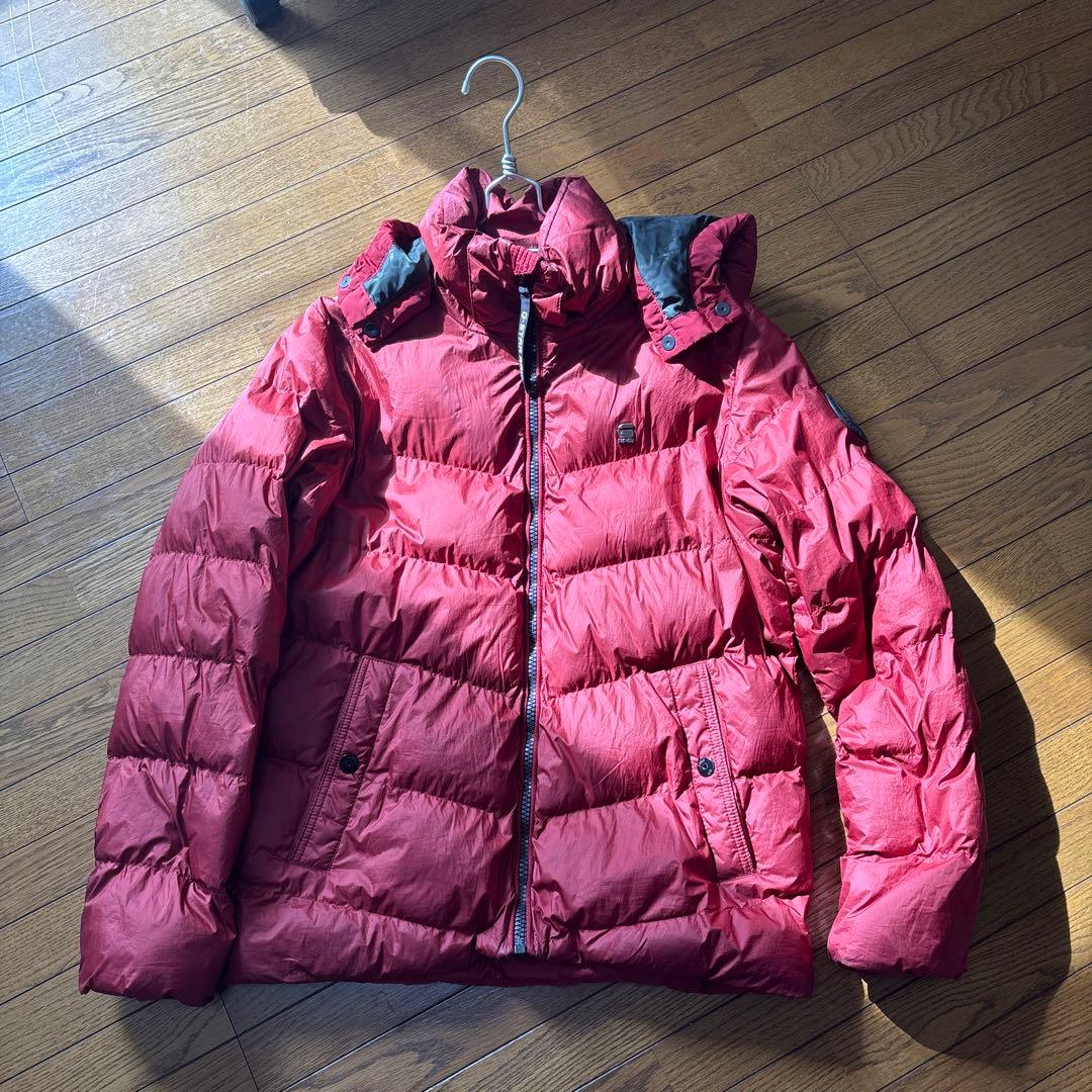 G-STAR RAW メンズ ダウンジャケット ワインレッド ジースターロウ G-Star RAW ダウンジャケット フード L ワインレッド