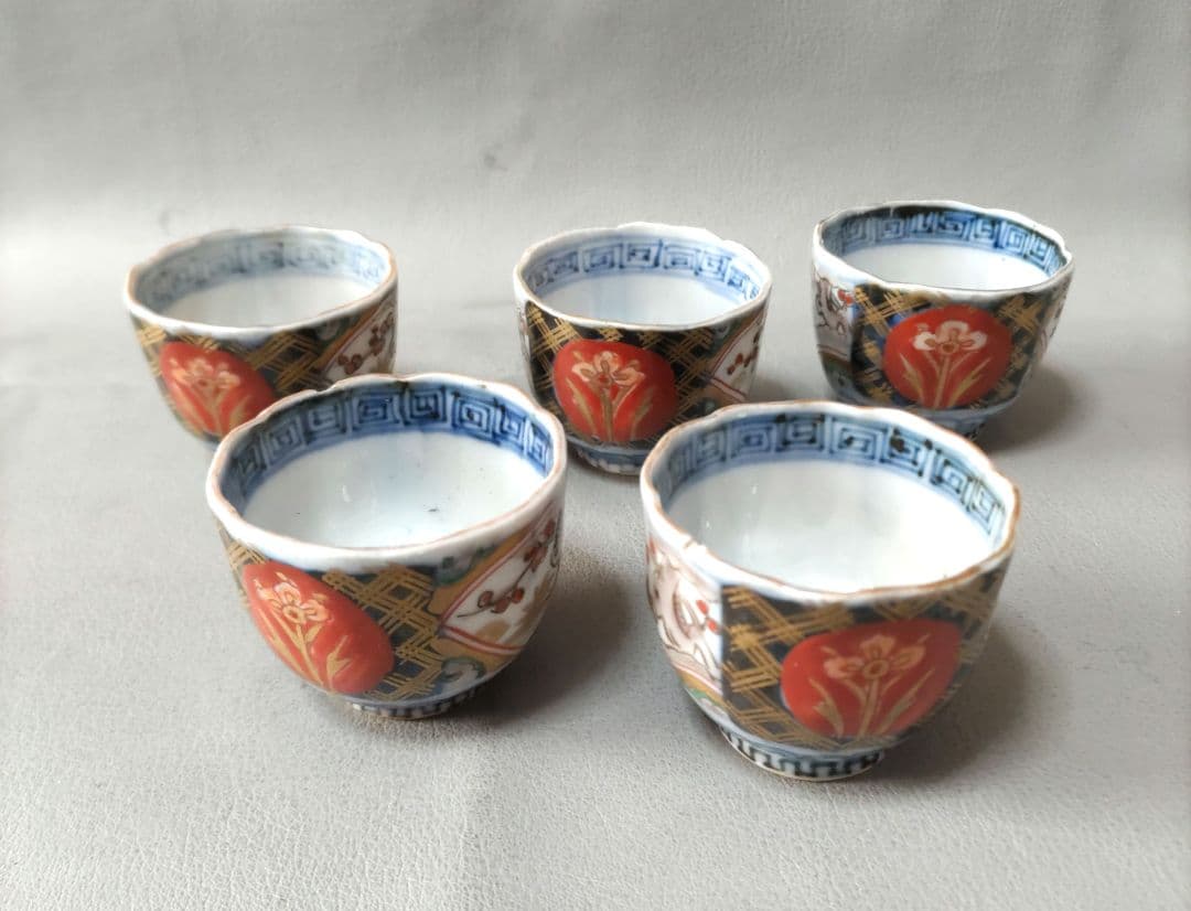 古伊万里 覗き猪口 5個 - メルカリ