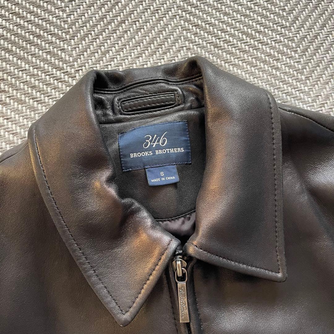 美品】 346 BROOKS BROTHERS ジップ レザージャケット - メルカリ