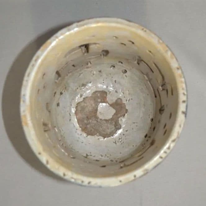 李朝青花白磁透雕卍紋筆筒』 出版掲載品 李氏朝鮮 箱付 修理痕有の通販