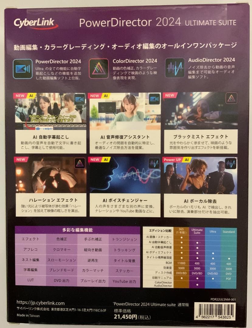【未開封】PowerDirector 2024 Ultimate Suite PowerDirector 2024 Ultimate Suite｜ソースネクスト