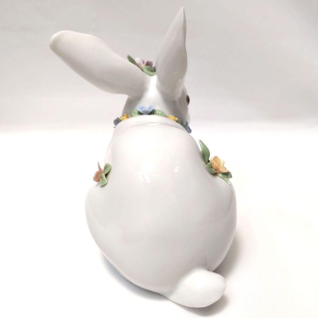 LLADRO リヤドロ 花飾りの白うさぎ フィギュリン 陶器人形 - メルカリ