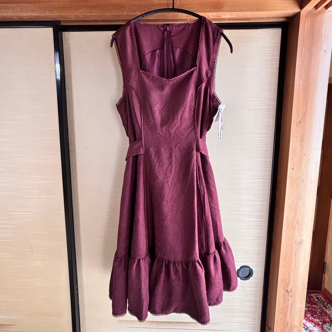 しまむら くる実 ノエル・ド・メモワール ジャンパースカート Lワイン