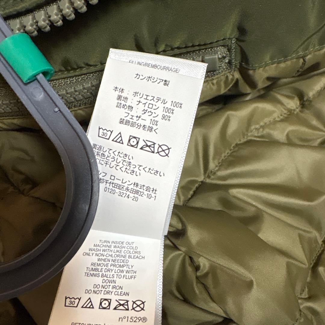 新品タグ付】ラルフローレン ダウンジャケット オリーブ（日本M相当