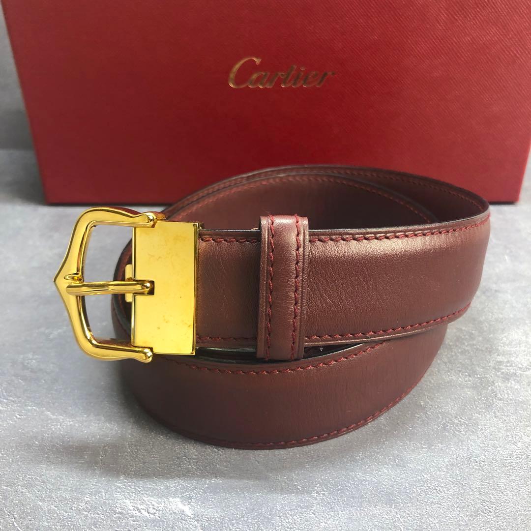 ✨️美品✨️ カルティエ ベルト マストライン Cアロンジェ ボルドー