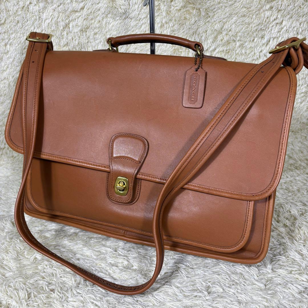 オールドコーチ　5180 ビジネスバック　ショルダーバッグ　ターンロック　USA 古着 80年代 コーチ COACH OLD COACH オールドコーチ ターンロック