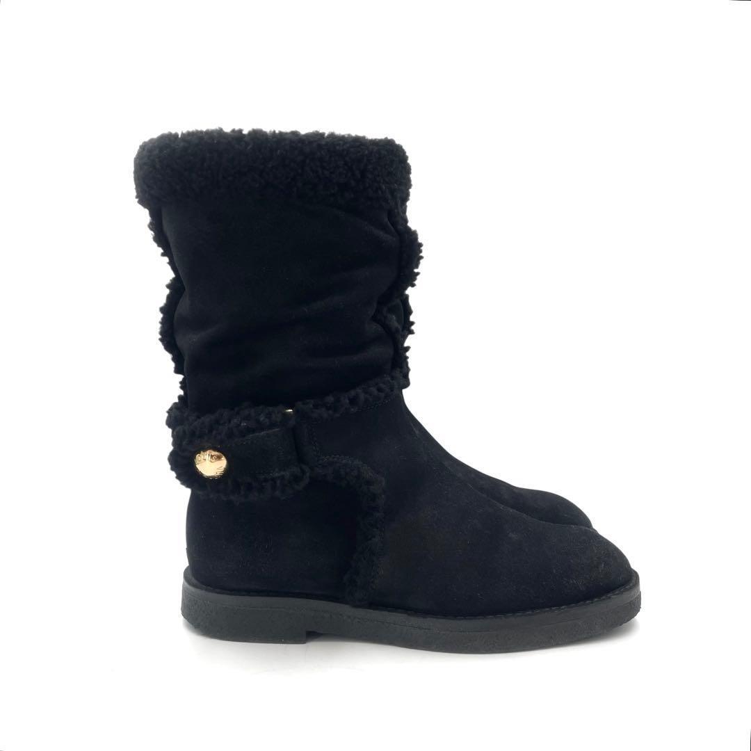 超美品》ルイヴィトン ボア ムートン ブーツ スウェード スエード