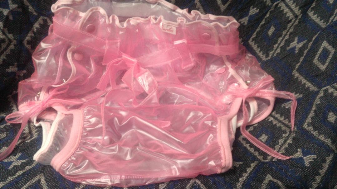 大人おむつカバー 各サイズ可 応相談 光沢ピンク塩化ビニール テカテカ