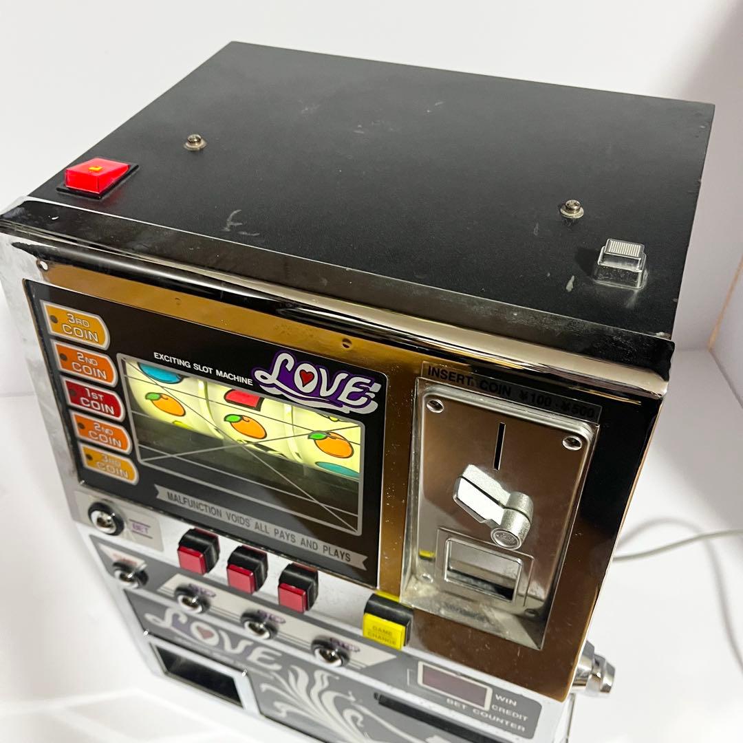 卓上ミニスロットマシーン LOVE レトロゲーム機 卓上ゲーム レア 希少