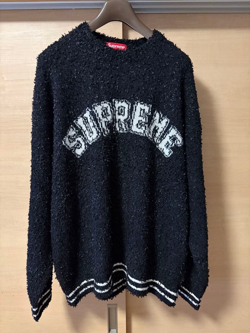 トップス Textured Arc Sweater Supreme Textured Arc Sweater Black – Side Kicks