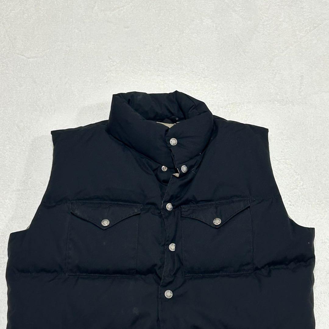 ノースフェイス 黒ラッカーボタン 80s USA製 茶タグ ダウンベスト