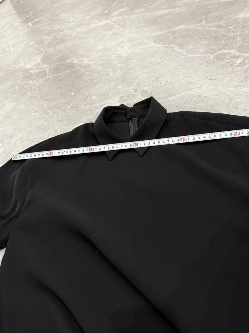 タグ付き未使用 ENFÖLD フリルカラー取り外し可ブラウス 黒 38