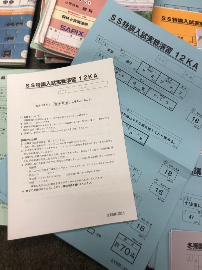 サピックス 6年理科 開成対策/α2 デイリー/春夏/土特 /日特/入試実戦