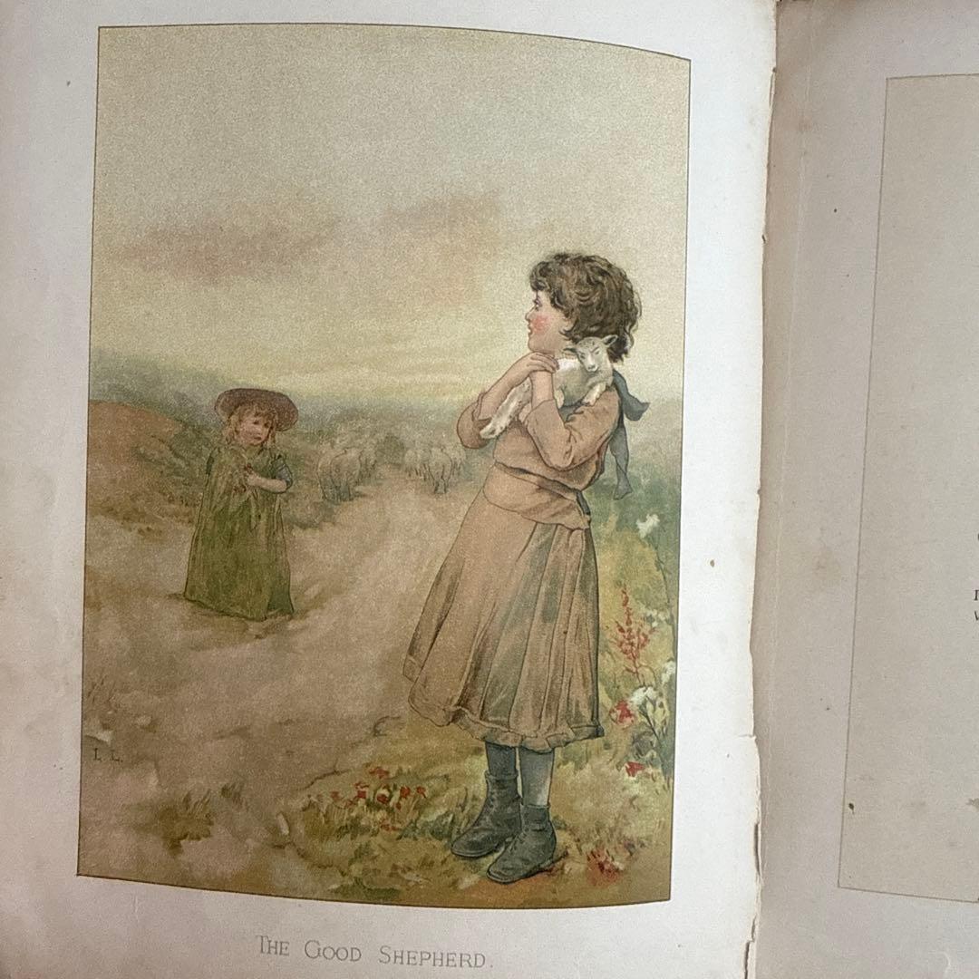稀少1886年 美しいアンティーク絵本ヴィクトリアン洋書ジャンク