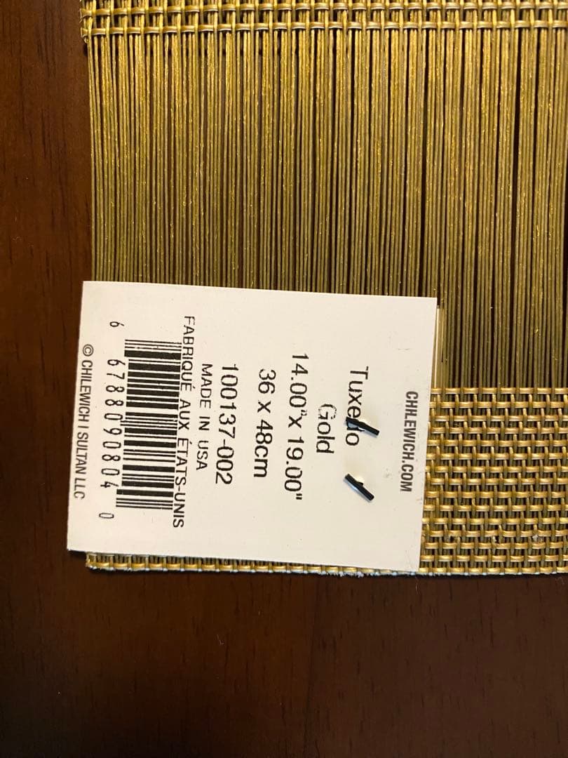 chilewich TuxedoGold ランチョンマット36x48cm 5枚組 - メルカリ