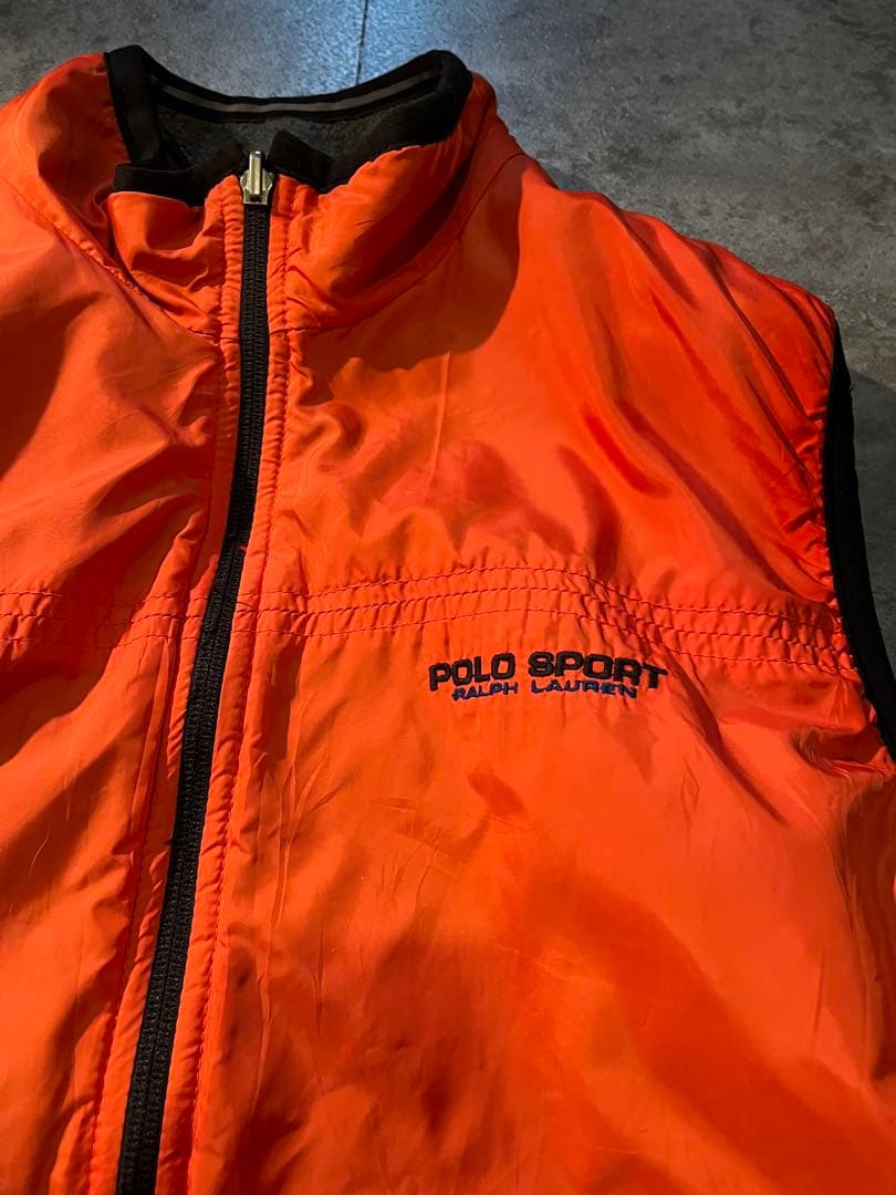90s POLO SPORT フリースベスト リバーシブル usa 90s POLO SPORT フリース×ナイロン リバーシブルベスト ポロスポーツ
