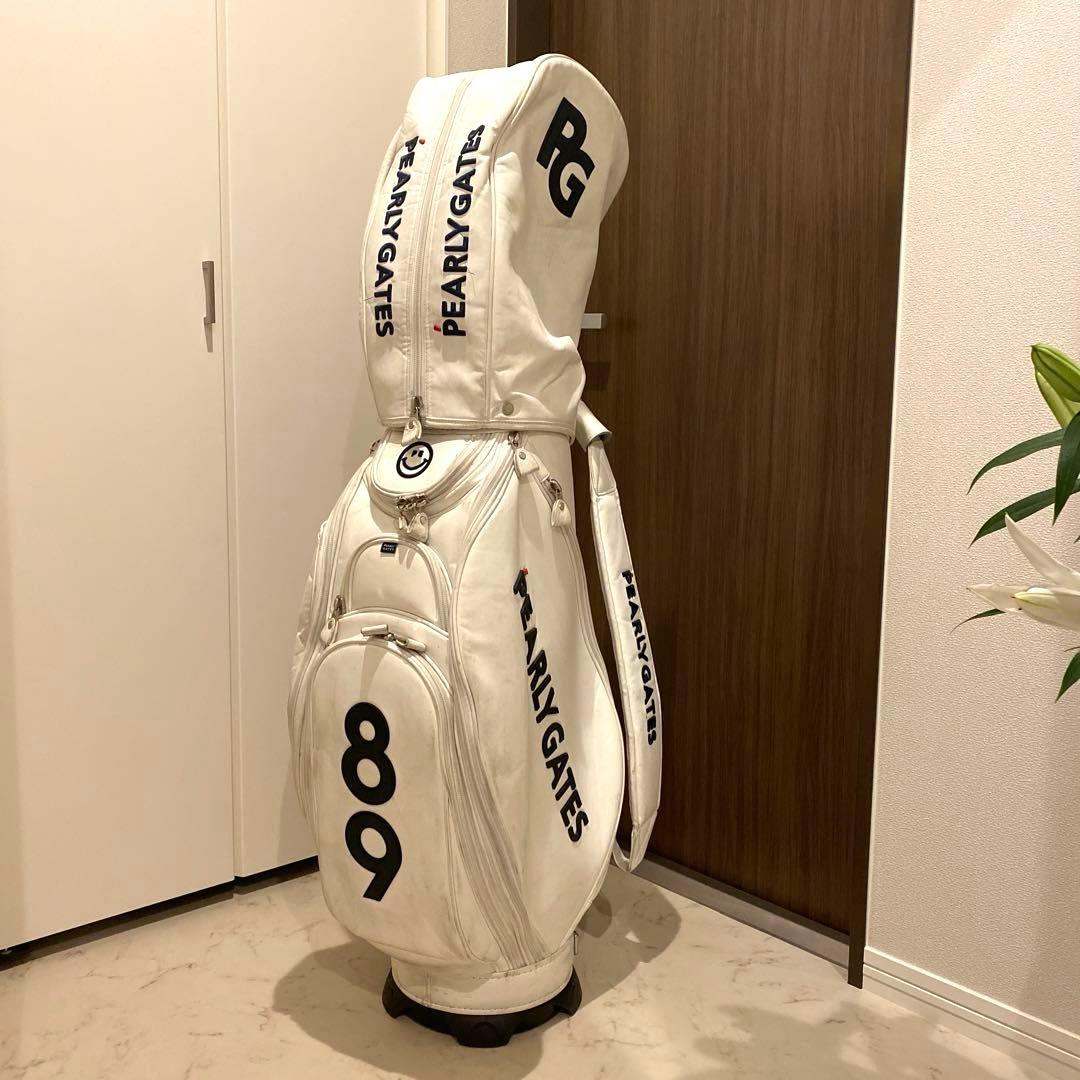 破損部分あり】PEARLY GATES ゴルフバッグ 89 ホワイト - メルカリ