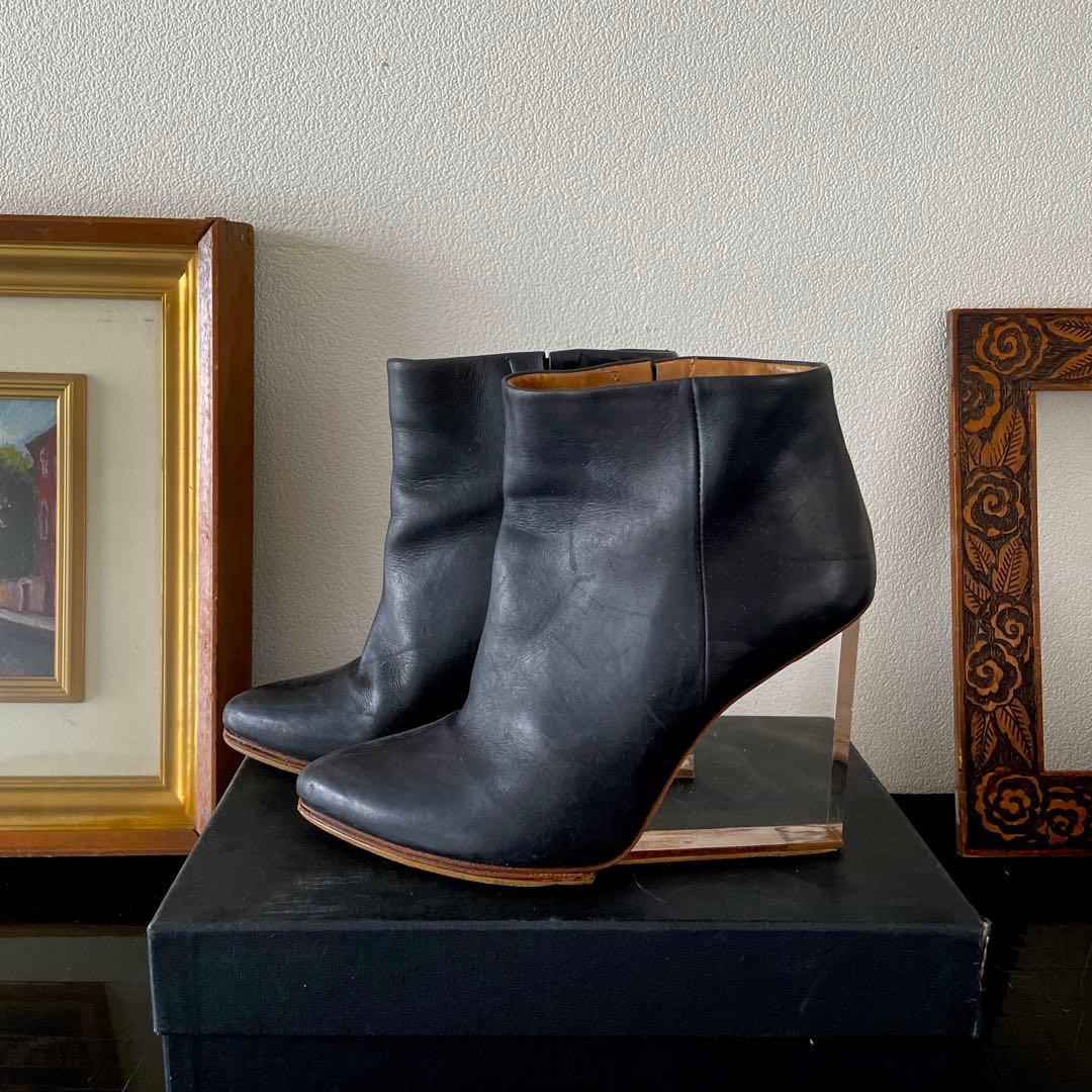 Maison Margiela ショートブーツ クリア ヒール Maison Margiela メゾンマルジェラ 22 S38WU0307 TABI ラメクリア