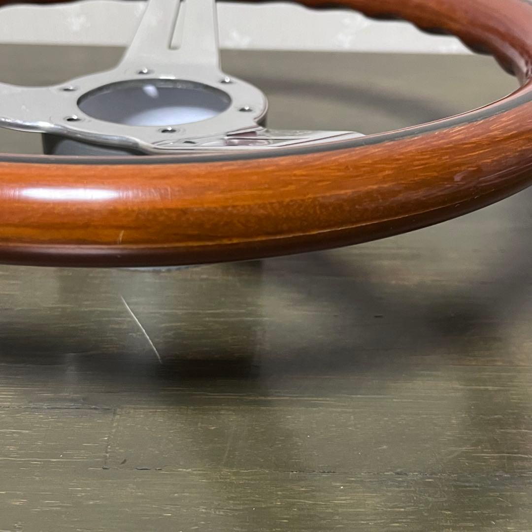 希少 ナルディ クラシック Φ32.5 ウッドステアリングホイール 3