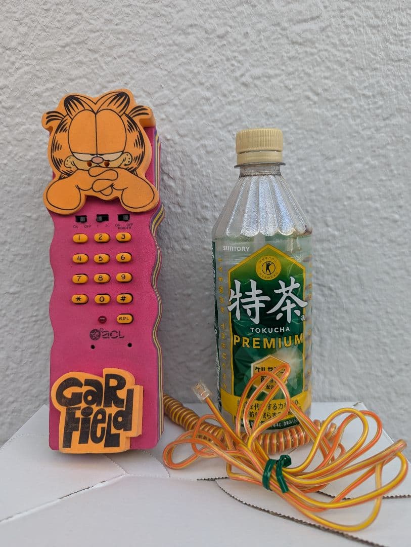 超レア【ガーフィールドの電話機(1990年代/中古品) 】 Garfield / Vintage, Telephone by Tyco | ティーレコ