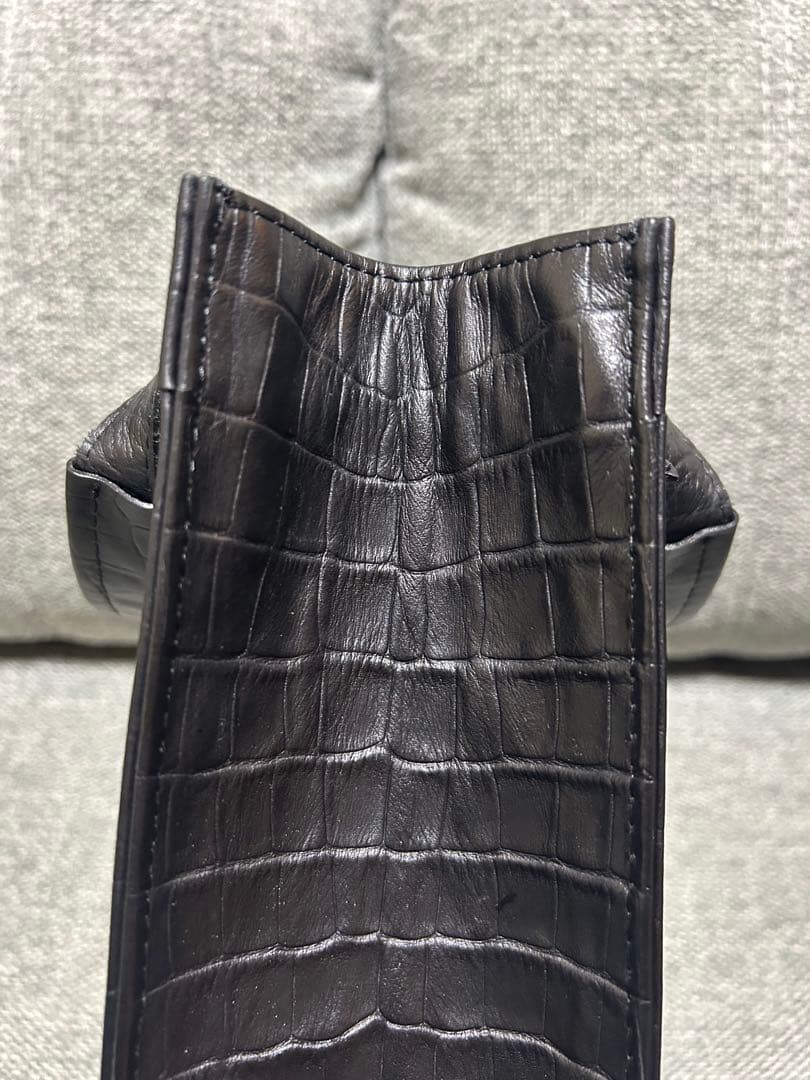 EUROKENVY レザーミニトートバック ユーロケンビー クロコ型押し