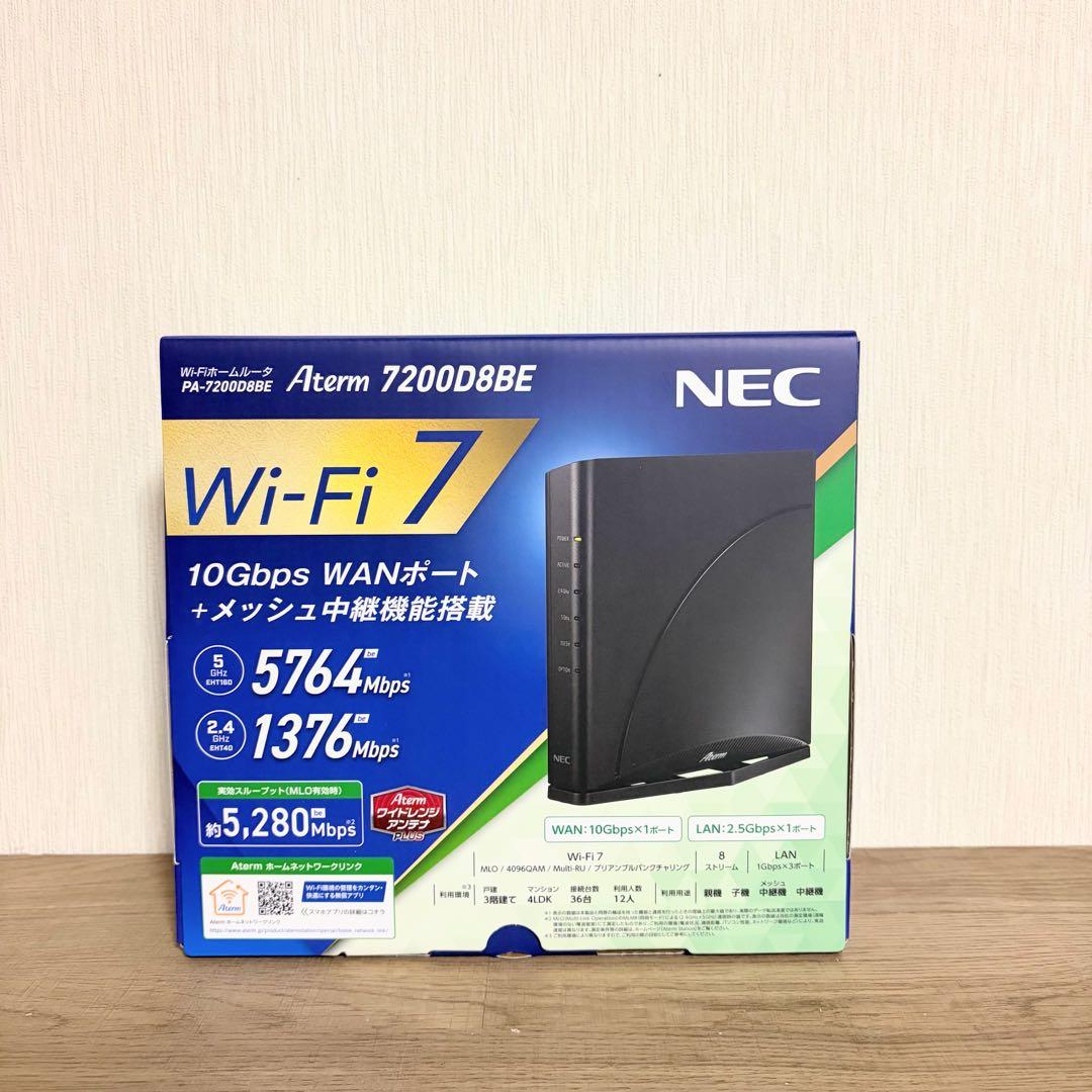 1点限り】 NEC Aterm 7200D8BE Wi-Fi 7 ルーター - メルカリ