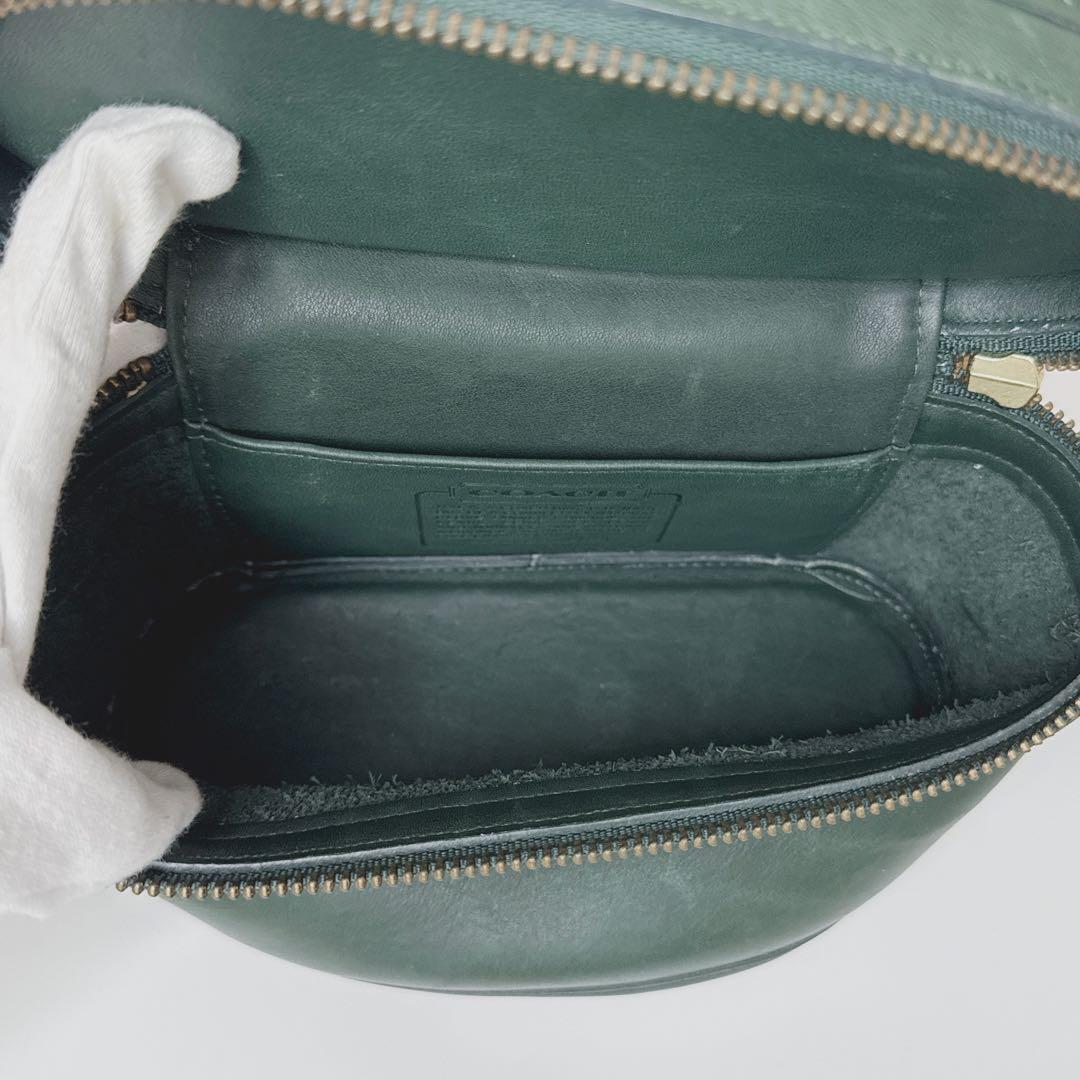 24時間以内発送】コーチ 9955 バニティ バッグ レザー グリーン - メルカリ