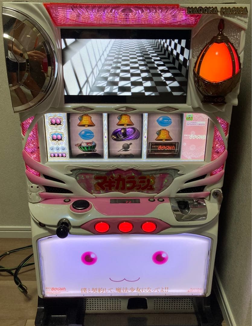 【レアパネル！】初代まどか☆マギカ パチスロ実機 不要機つき SLOT魔法少女まどか☆マギカA まどマギ コイン不要機セット 中古