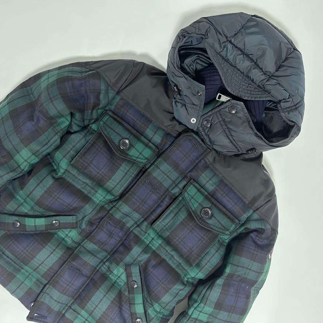 最安値 MONCLER【極美品】チェック柄 ダウジャケット S 定価25万