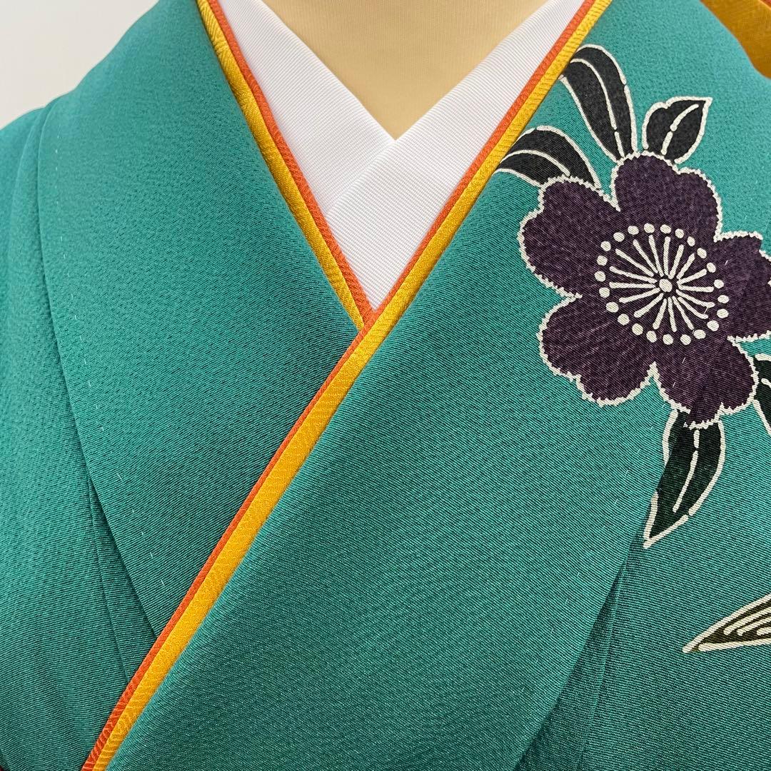 梅乃【159】正絹 振袖 セット 前撮り 成人式 撮影 紅型 青緑 大人 古典