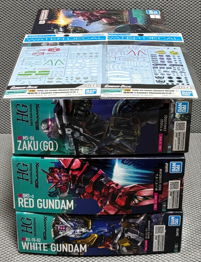 HG GQ ザク 赤いガンダム 白いガンダム ガンダムデカール - メルカリ