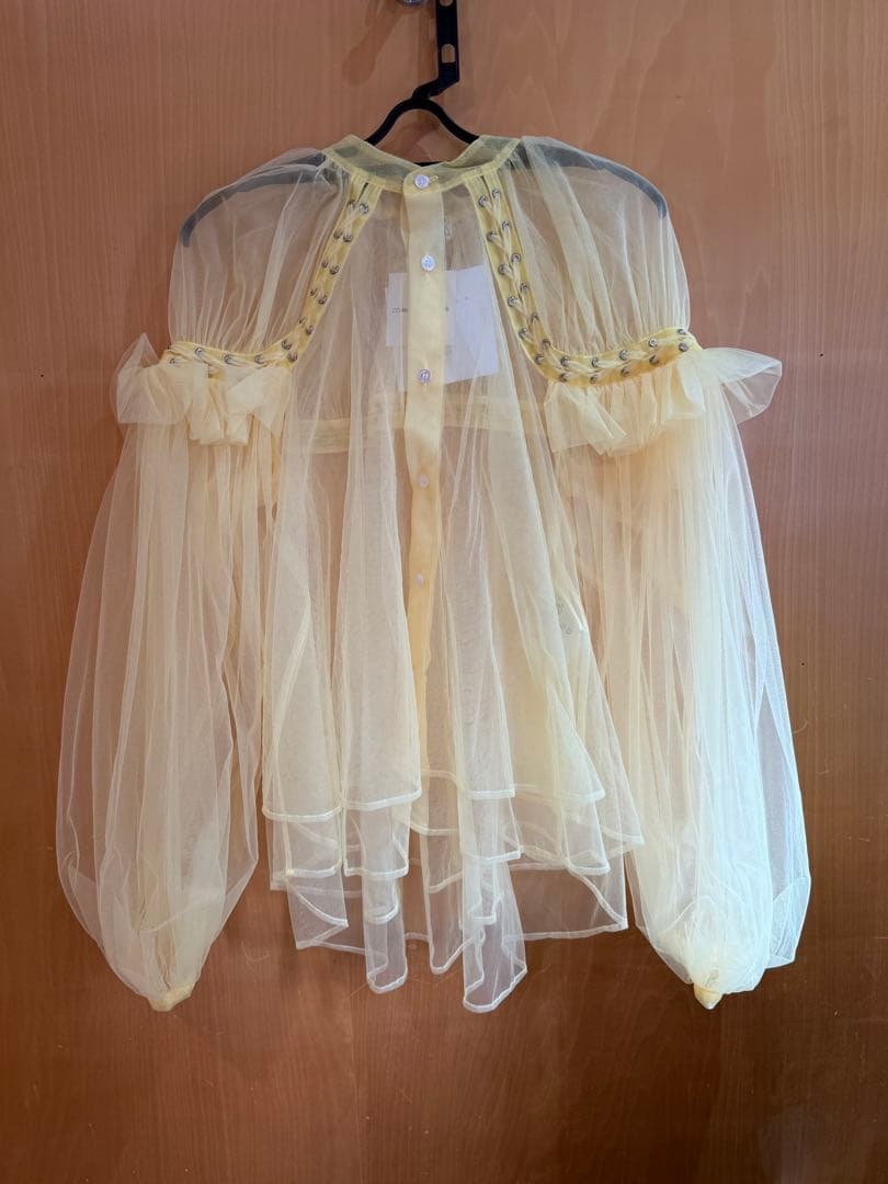 noir keininomiya チュール ブラウス シャツ スカート Narrenschiff:noir kei ninomiyaのプリーツ×チュール