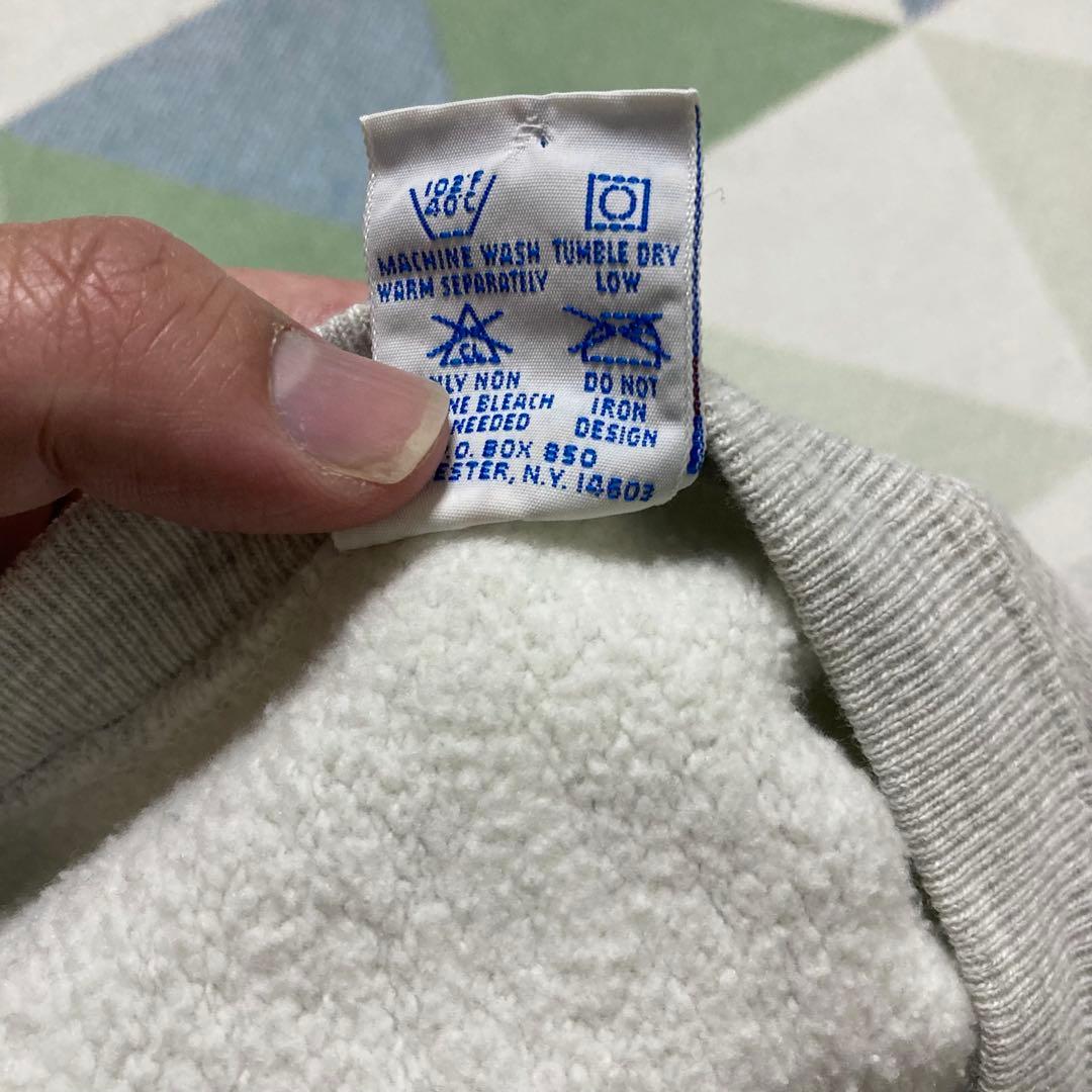 90s Championタイガーバスケ三段リバースウィーブ刺繍タグUSA製 XL