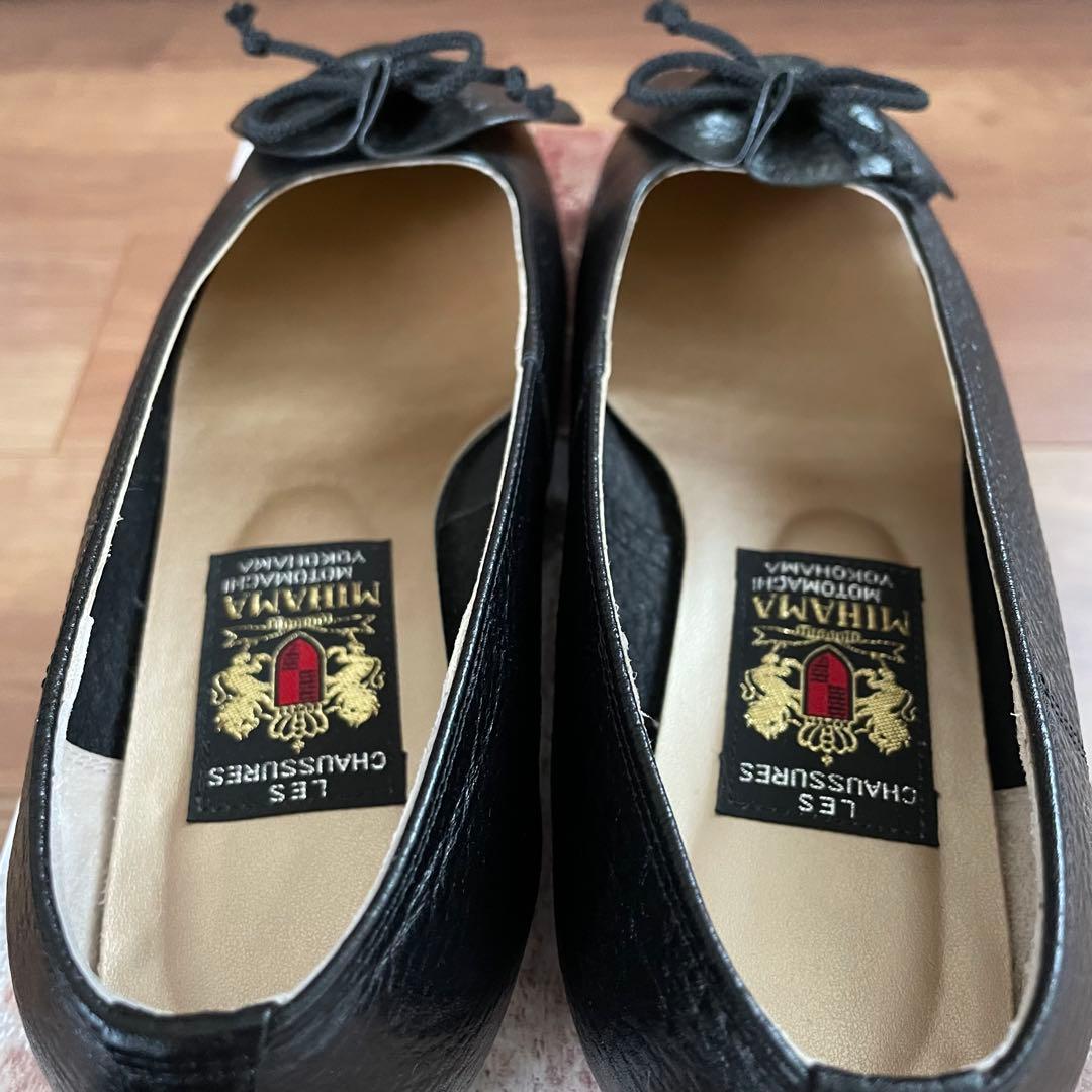 新品・未使用　MIHAMA カジュアルシューズ （紺型押）24.5cm