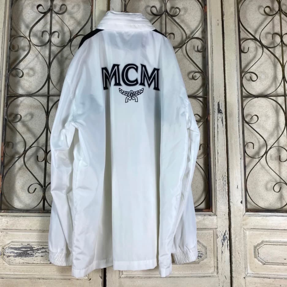 MCM LLサイズ y2k ヤンキー系 スポーツミックス 白ナイロン