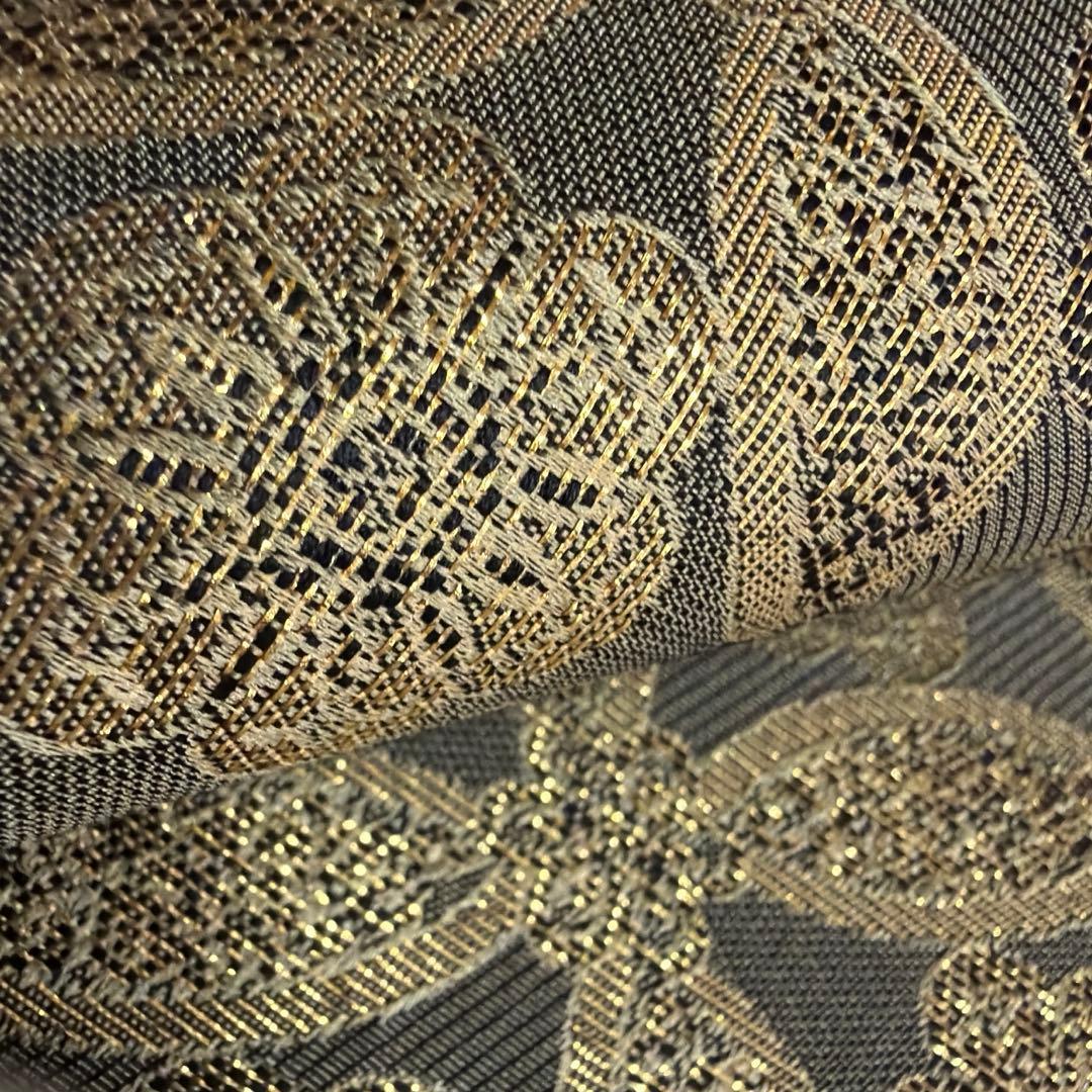 正絹　袋帯【金華山織】《波　吉祥うさぎ》