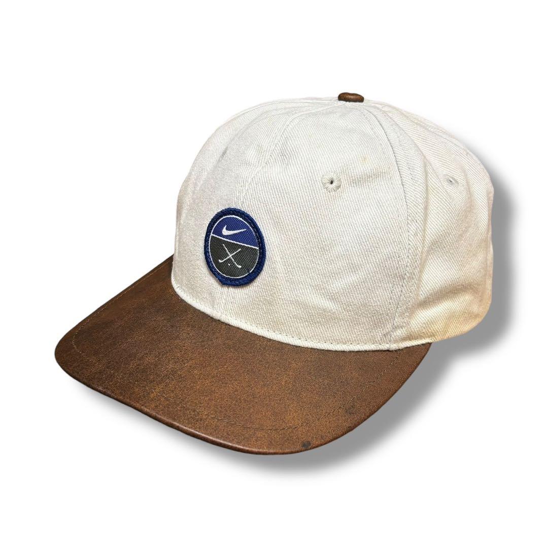 NIKE GOLF ナイキゴルフ キャップ レザー ビンテージ 90s 希少