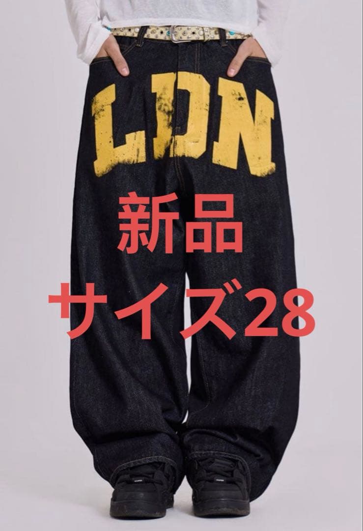 新品 サイズ28 Jaded London LDN デニムパンツ JADED LONDON LDN XL Colossus ジーンズ デニム Indigo 送料込み
