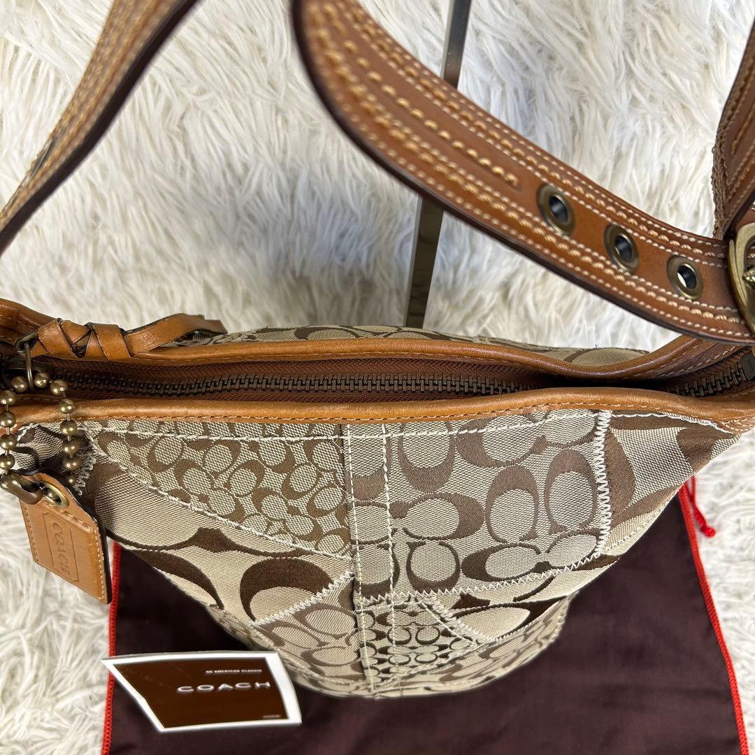 ✨希少 コーチ バケツ型 ワンショルダーバッグ 限定品 パッチワーク 11452