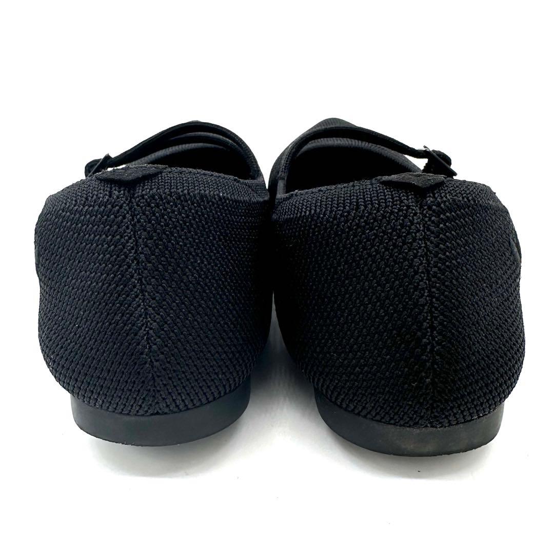 美品〉VIVAIA【23cm】ポイントトゥ Vストラップ メリージェーン 黒