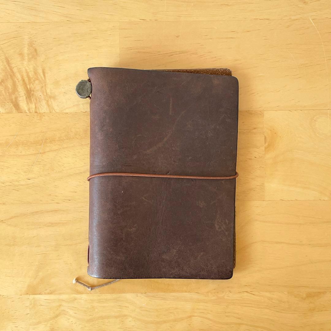 MIDORI刻印トラベラーズノート パスポートサイズ ブラウン - メルカリ