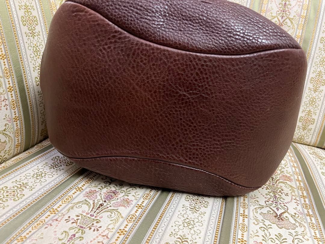 HIROFU ブラウンレザー巾着 バケツ型ショルダーバッグ - メルカリ