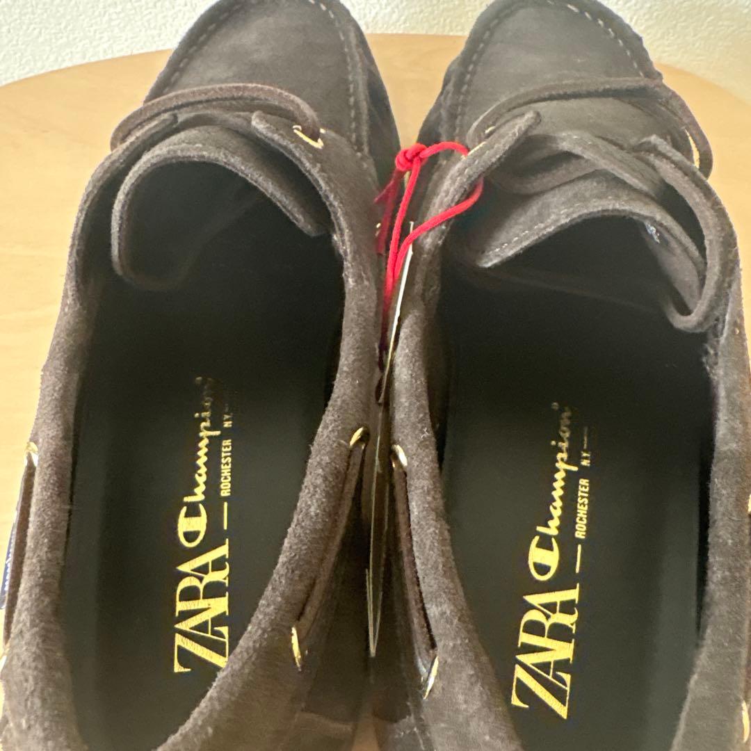 ZARA CHAMPION ® X ZARA レザーデッキシューズ 40 - メルカリ
