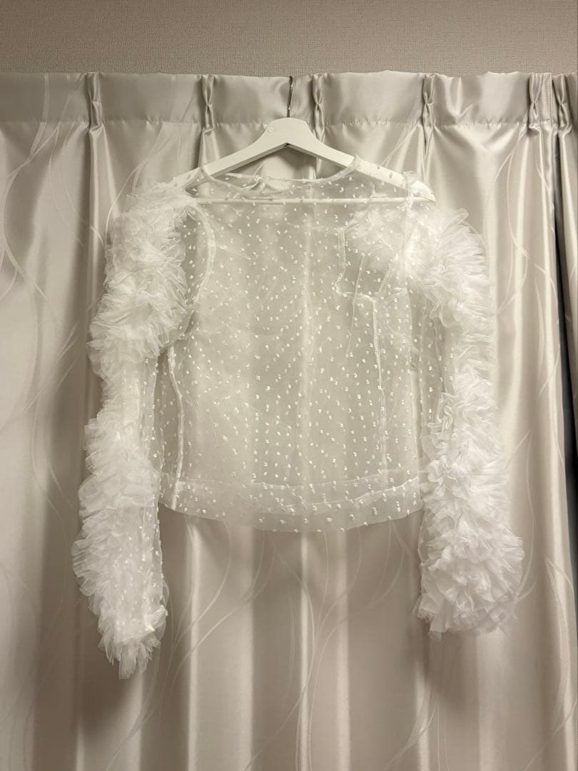 Bibiy. CAMILLE SHEER TOP WHITE 新品 - メルカリ