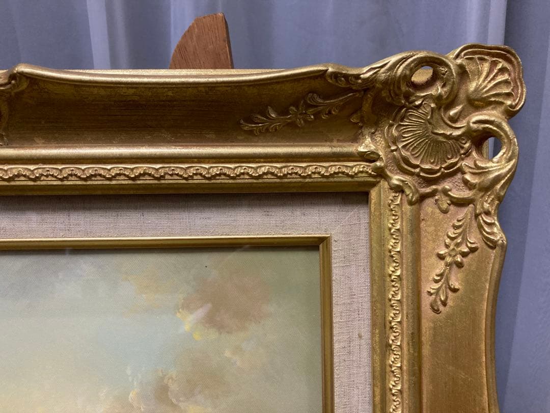 油彩 油絵 真筆 外国風景 [有名作家ワーグナー] サイン有 F6号