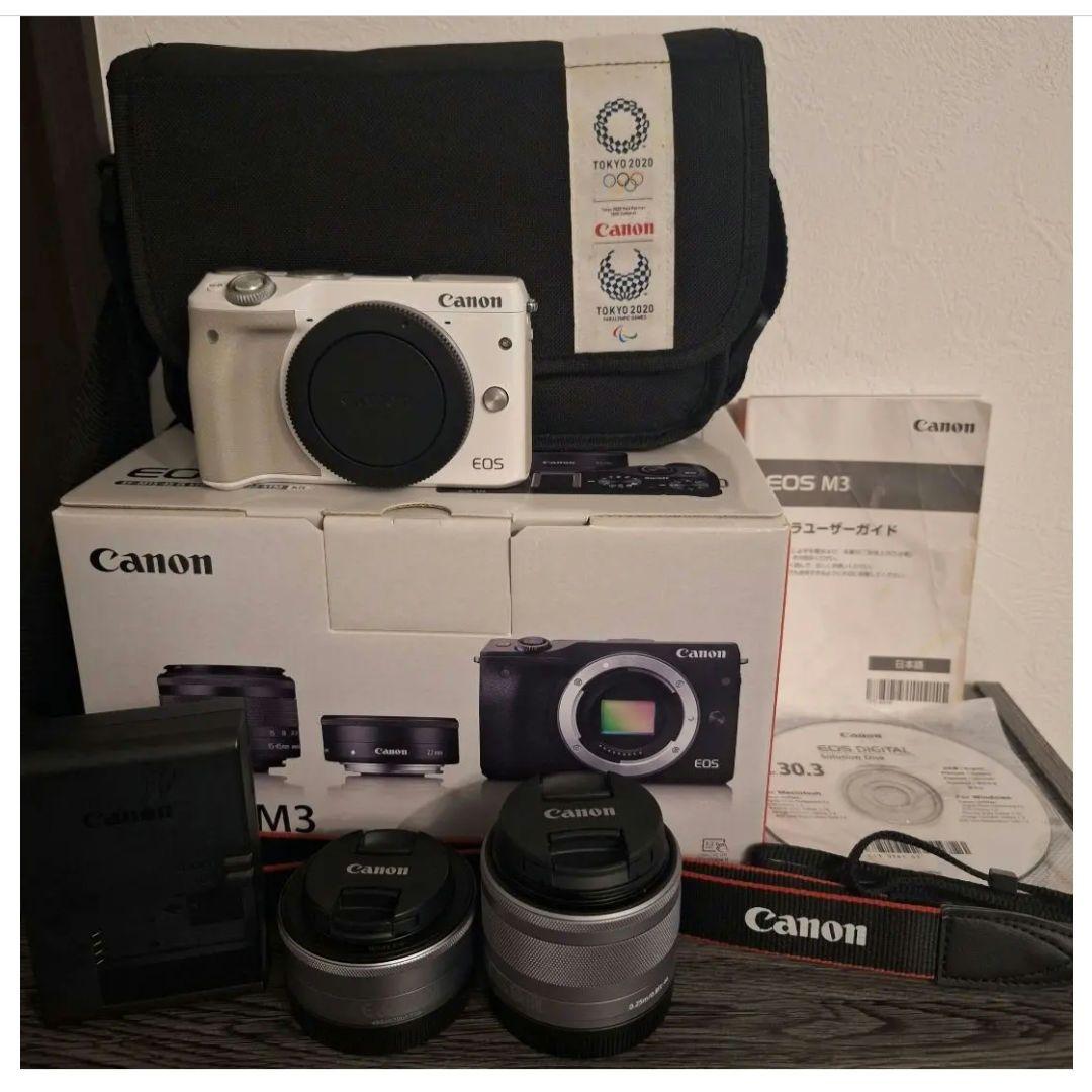 Canon　EOSM3 EF-M15-45IS STM　ミラーレス一眼カメラ EOS M キヤノン Canon ミラーレス一眼 M3 レンズキット ブラック EF