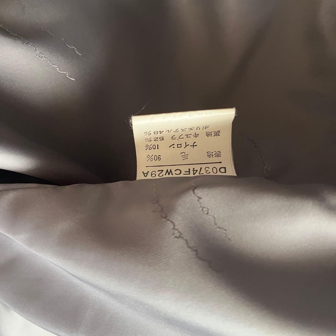 マドモアゼルノンノン ウールコートジャケット くるみボタン グレー