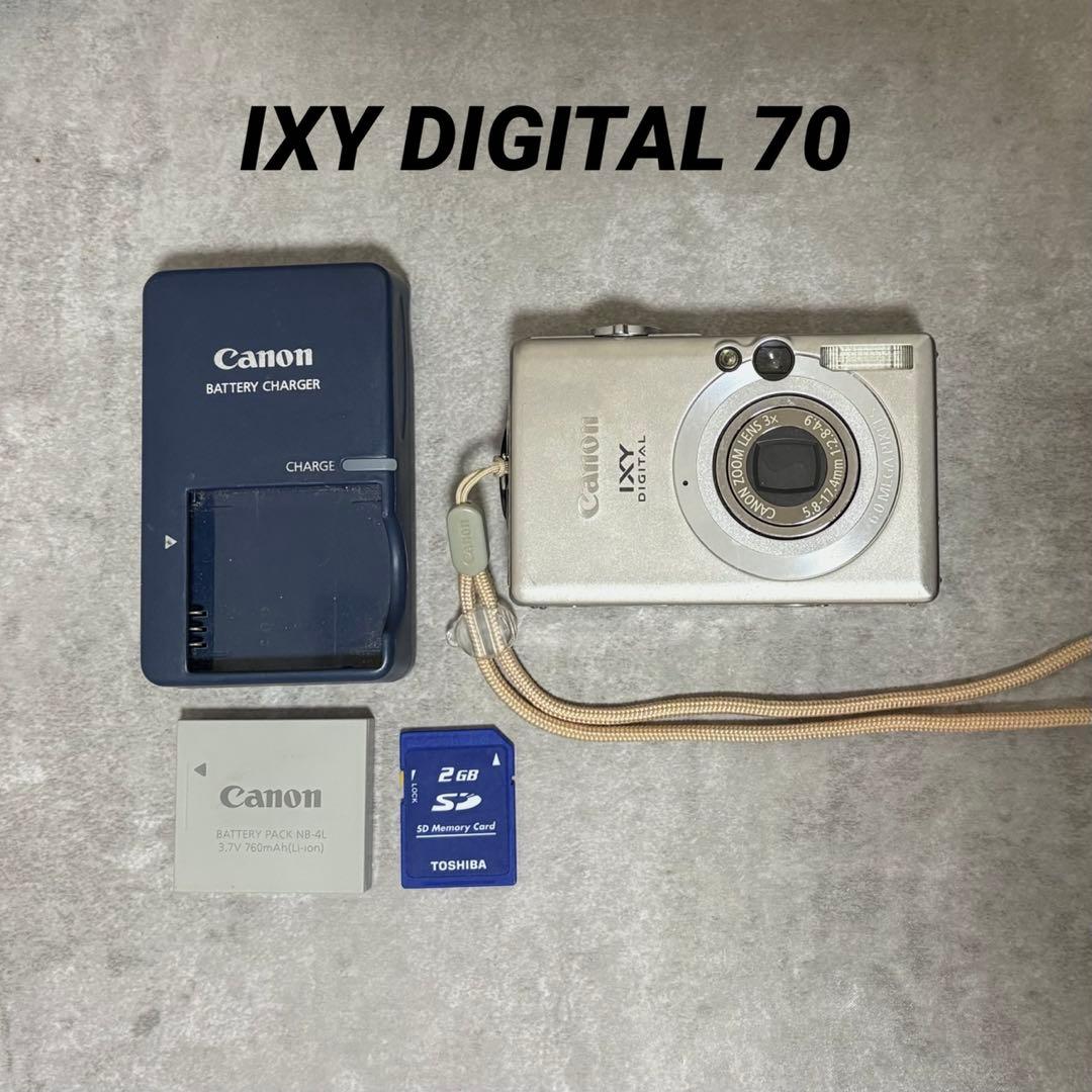 【動作確認済】Canon IXY DIGITAL 70 コンパクトデジタルカメラ Canon IXY DIGITAL 70 シルバー コンパクトデジタルカメラ